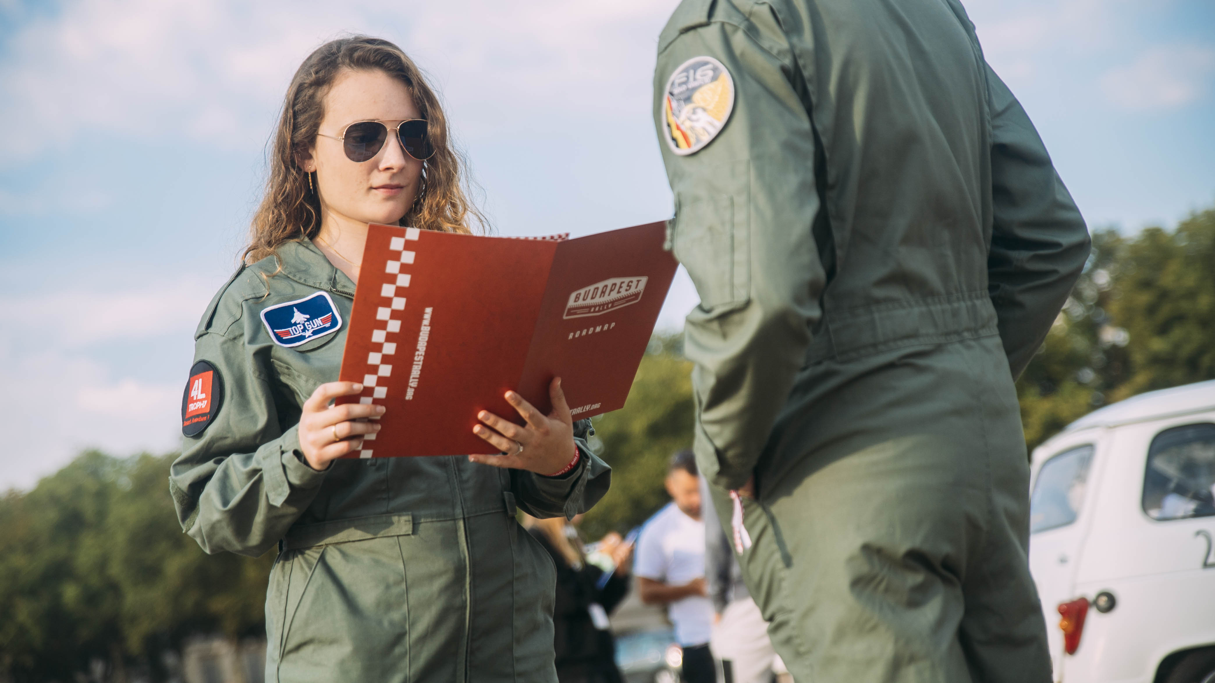 Photo of a person reading a Budapest Rally Roadmap